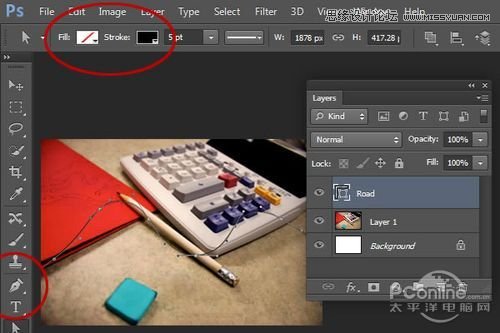 Photoshop CS6设计桌面上的创意跑道,PS教程,图老师教程网