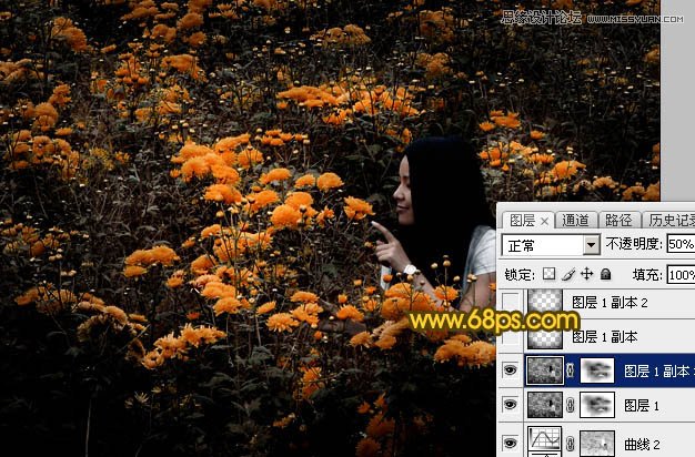 Photoshop调出油菜花人像秋季黄色调,PS教程,图老师教程网