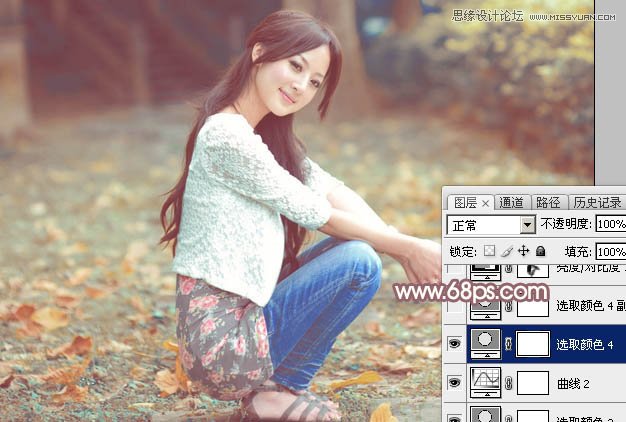 Photoshop调出外景美女甜美的暖色效果,PS教程,图老师教程网