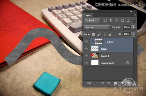 Photoshop CS6设计桌面上的创意跑道,PS教程,图老师教程网