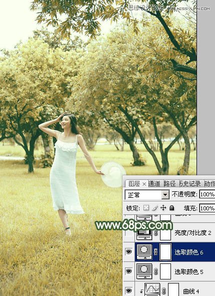 Photoshop调出夏季公园女孩怀旧效果,PS教程,图老师教程网