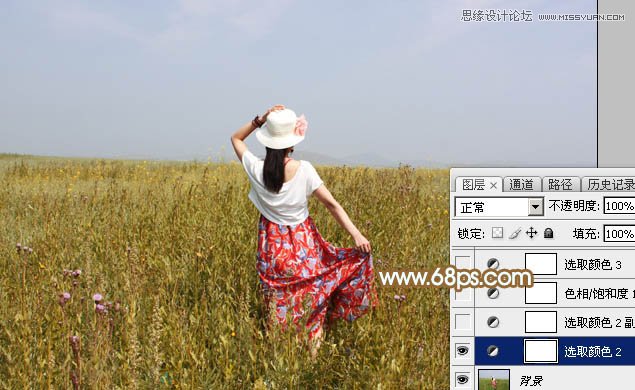 Photoshop调出外景人像秋季淡黄色调,PS教程,图老师教程网