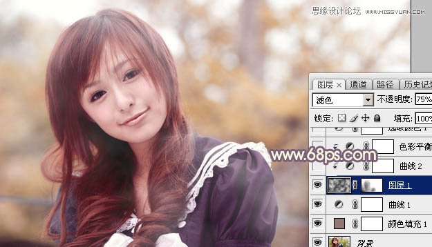 Photoshop调出可爱女孩日系暖色效果,PS教程,图老师教程网