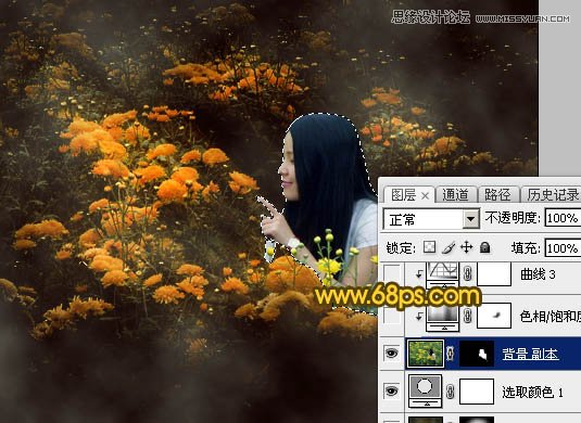 Photoshop调出油菜花人像秋季黄色调,PS教程,图老师教程网