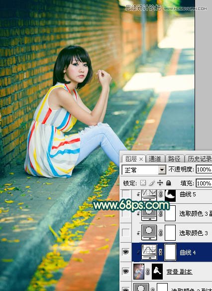 Photoshop给街边美女人像添加夕阳逆光效果,PS教程,图老师教程网