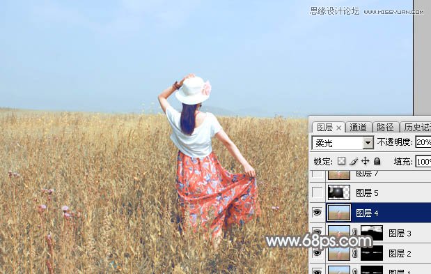 Photoshop调出外景人像冷色逆光效果图,PS教程,图老师教程网