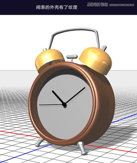 Photoshop使用3D工具制作古典金属闹钟,PS教程,图老师教程网