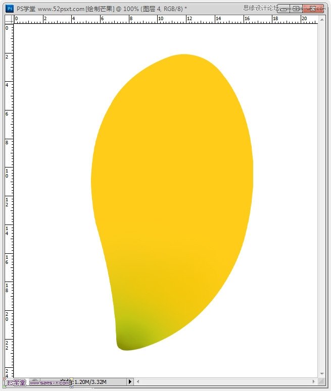 Photoshop鼠绘可口的金色芒果教程,PS教程,图老师教程网