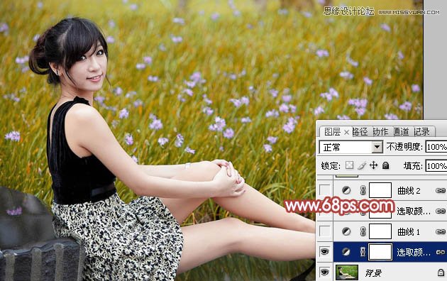 Photoshop调出美女照片柔柔的淡黄色调,PS教程,图老师教程网