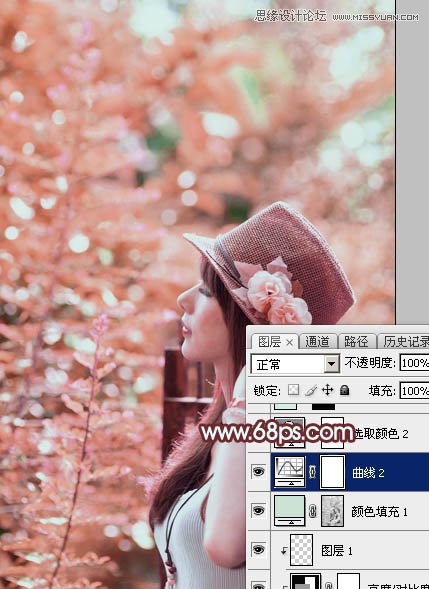 Photoshop调出清纯女孩照片梦幻粉色调,PS教程,图老师教程网