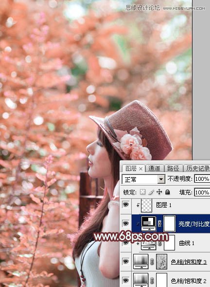 Photoshop调出清纯女孩照片梦幻粉色调,PS教程,图老师教程网