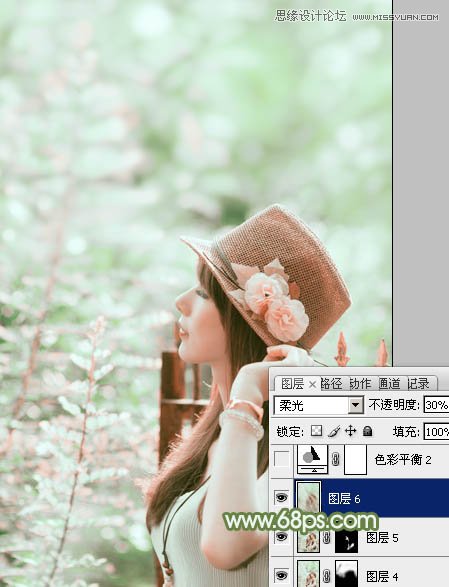 Photoshop给外景女孩添加清新的柔肤效果,PS教程,图老师教程网