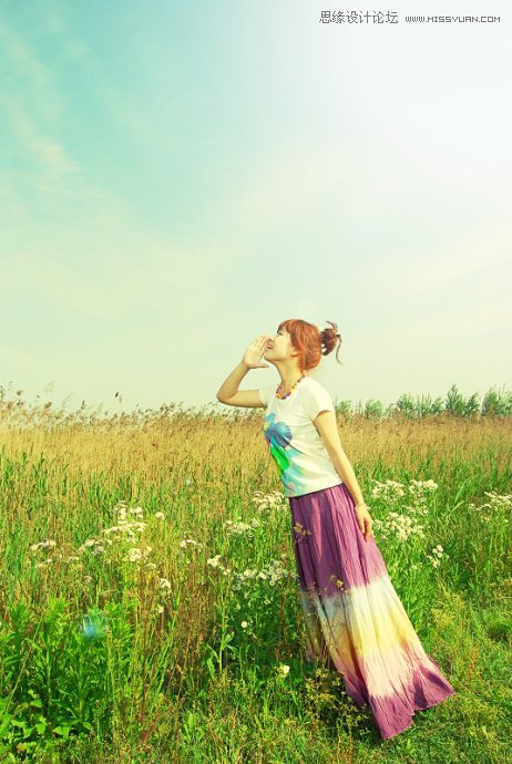 Photoshop调出外景女孩欧风鲜黄色调,PS教程,图老师教程网