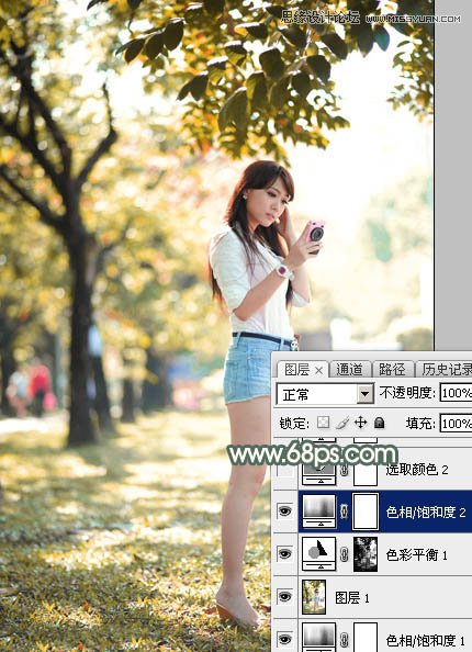 Photoshop调出春季美女甜美的暖褐色调,PS教程,图老师教程网