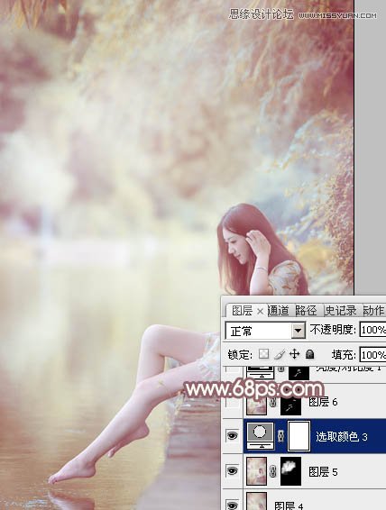 Photoshop调出黑边美女梦幻紫色效果,PS教程,图老师教程网