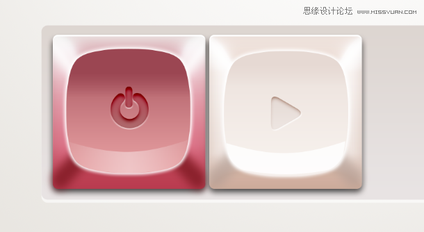 Photoshop制作粉色质感的播放器按钮效果,PS教程,图老师教程网