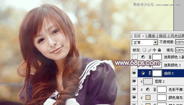 Photoshop调出可爱女孩日系暖色效果,PS教程,图老师教程网