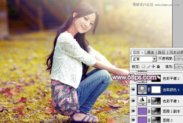 Photoshop调出外景女孩照片朦胧的逆光效果,PS教程,图老师教程网