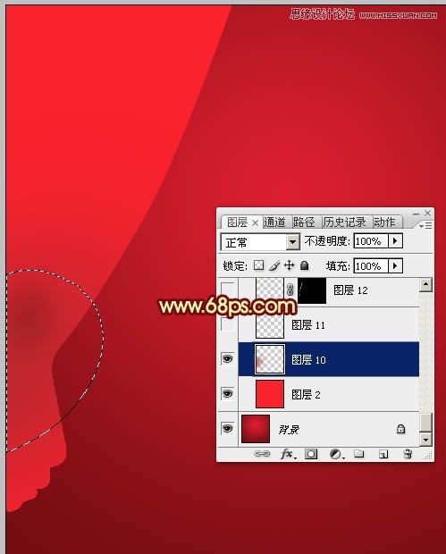 Photoshop绘制红色喜庆的帷幕效果,PS教程,图老师教程网