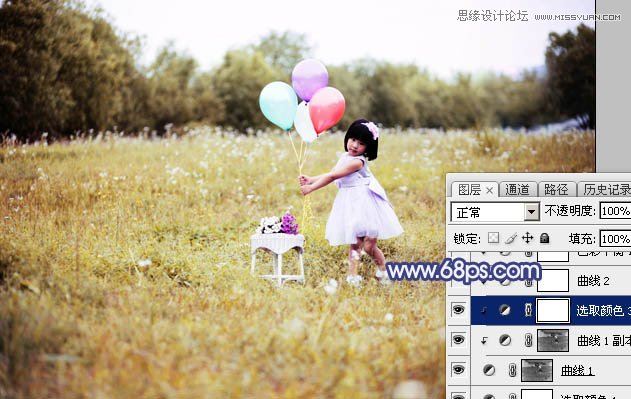 Photoshop调出儿童照片梦幻紫色效果,PS教程,图老师教程网