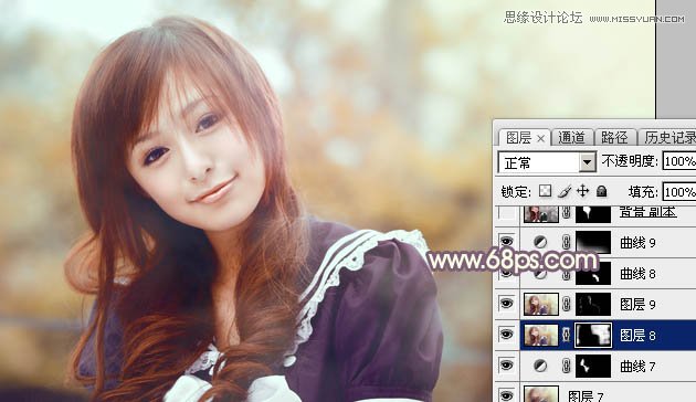 Photoshop调出可爱女孩日系暖色效果,PS教程,图老师教程网