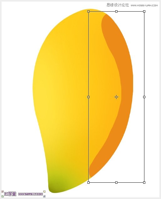 Photoshop鼠绘可口的金色芒果教程,PS教程,图老师教程网