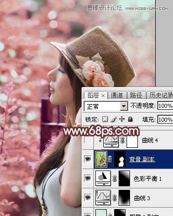 Photoshop调出清纯女孩照片梦幻粉色调,PS教程,图老师教程网