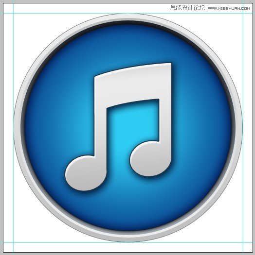 Photoshop绘画立体效果的iTunes图标,PS教程,图老师教程网