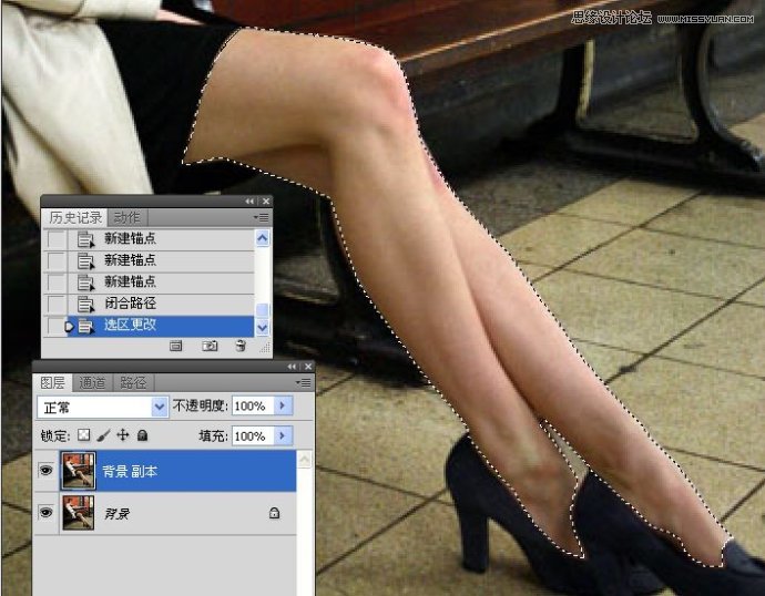 Photoshop调出国外女孩光滑亮白的腿部肌肤,PS教程,图老师教程网