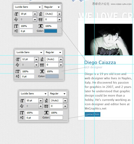 Photoshop设计简洁大方的网页界面,PS教程,图老师教程网