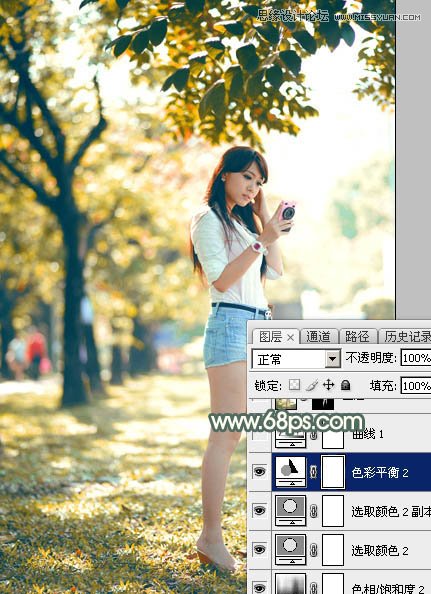 Photoshop调出春季美女甜美的暖褐色调,PS教程,图老师教程网