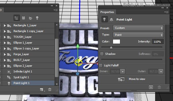 Photoshop制作3D立体效果的金属字教程,PS教程,图老师教程网