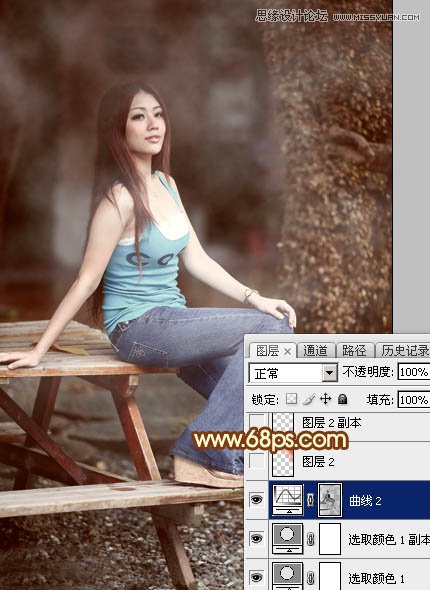 Photoshop调出美丽女孩唯美的光照效果,PS教程,图老师教程网