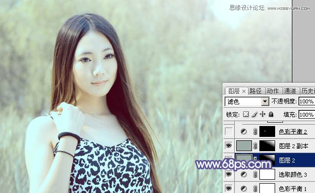 Photoshop给美女照片添加紫色梦幻效果,PS教程,图老师教程网