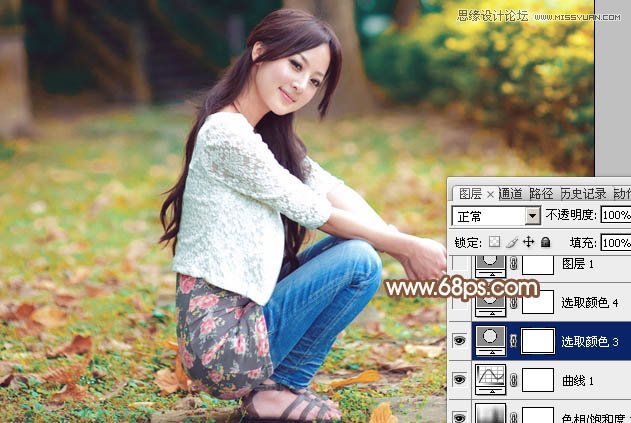 Photoshop调出外景女孩唯美的淡红色调,PS教程,图老师教程网