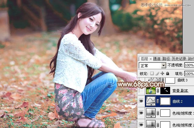 Photoshop调出外景女孩唯美的淡红色调,PS教程,图老师教程网