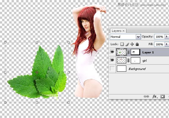 Photoshop合成创意的藤蔓装饰少女场景图,PS教程,图老师教程网