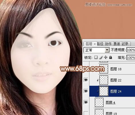 Photoshop把模糊美女照片转为手绘效果,PS教程,图老师教程网