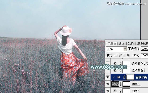 Photoshop调出外景人像冷艳的青色效果,PS教程,图老师教程网