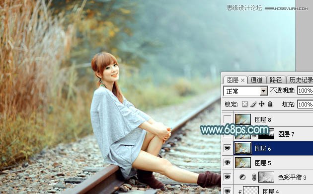 Photoshop合成美女人像甜美的逆光效果图,PS教程,图老师教程网