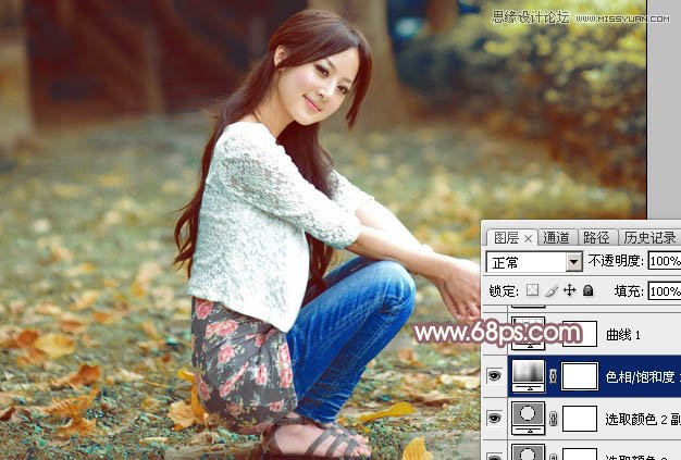 Photoshop调出外景美女甜美的暖色效果,PS教程,图老师教程网