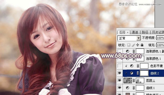 Photoshop调出可爱女孩日系暖色效果,PS教程,图老师教程网