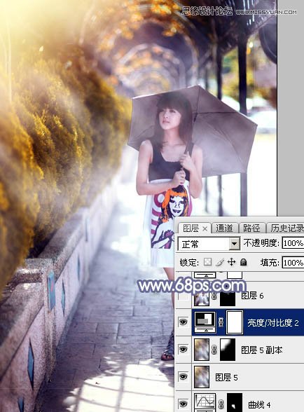 Photoshop给街边美女添加唯美的光效,PS教程,图老师教程网