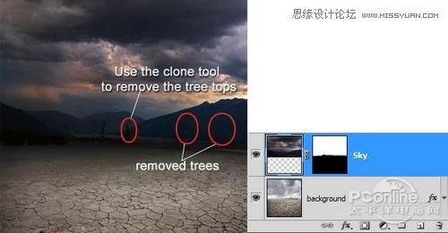 Photoshop合成坐在干涸土地上沉思女人,PS教程,图老师教程网