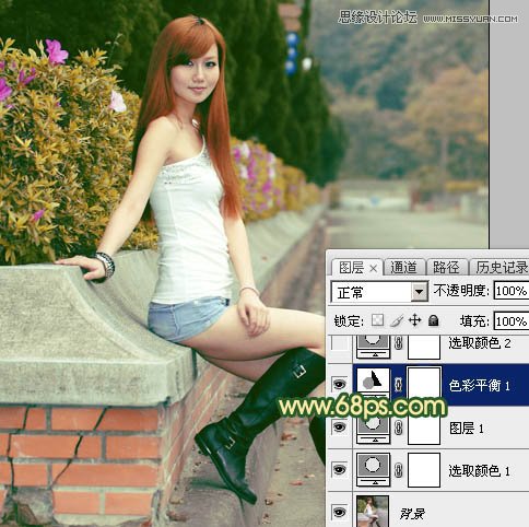 Photoshop调出人像照片复古黄色调效果,PS教程,图老师教程网