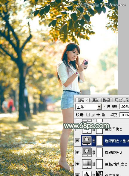 Photoshop调出春季美女甜美的暖褐色调,PS教程,图老师教程网