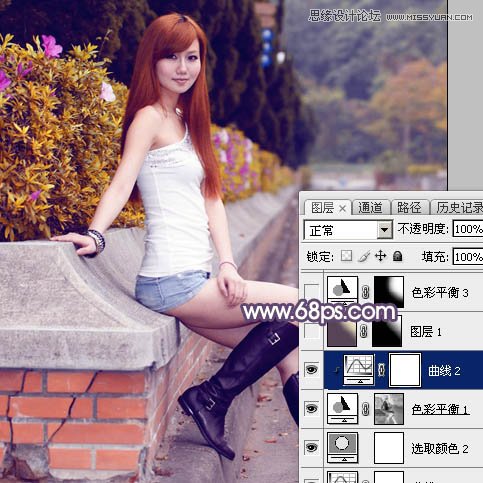 Photoshop调出路边女孩唯美的逆光效果,PS教程,图老师教程网