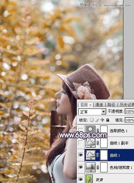 Photoshop调出人像美女秋季暖黄色调,PS教程,图老师教程网