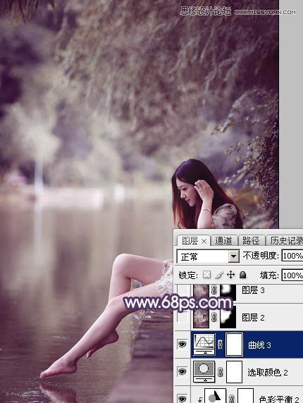 Photoshop调出人像照片唯美暗红色调,PS教程,图老师教程网