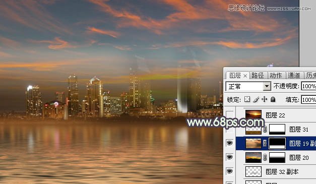 Photoshop合成绚丽城市背景的夜景婚片,PS教程,图老师教程网